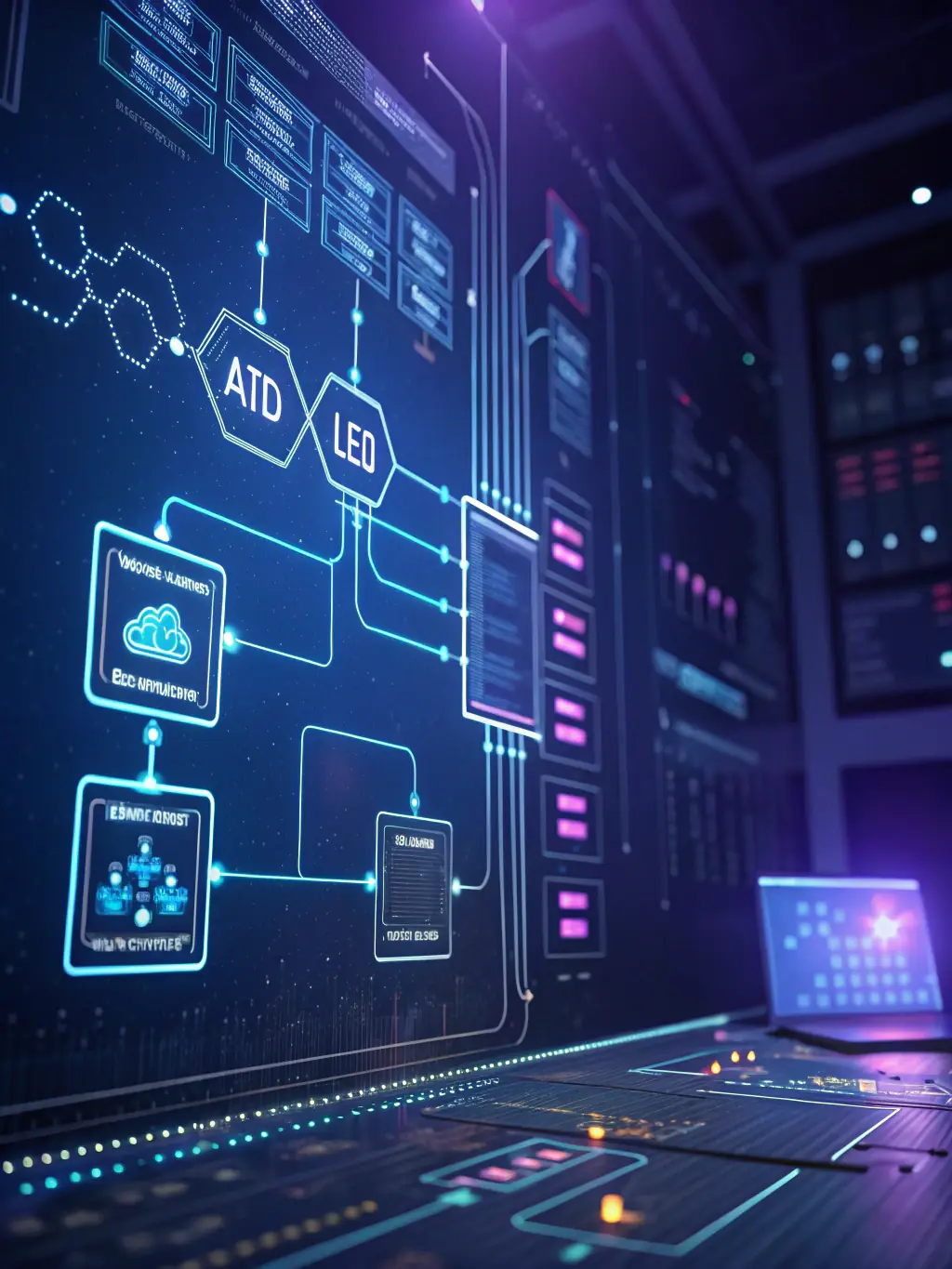 A visual representation of a complex business process being automated by Prometheus, highlighting the reduction in manual steps.