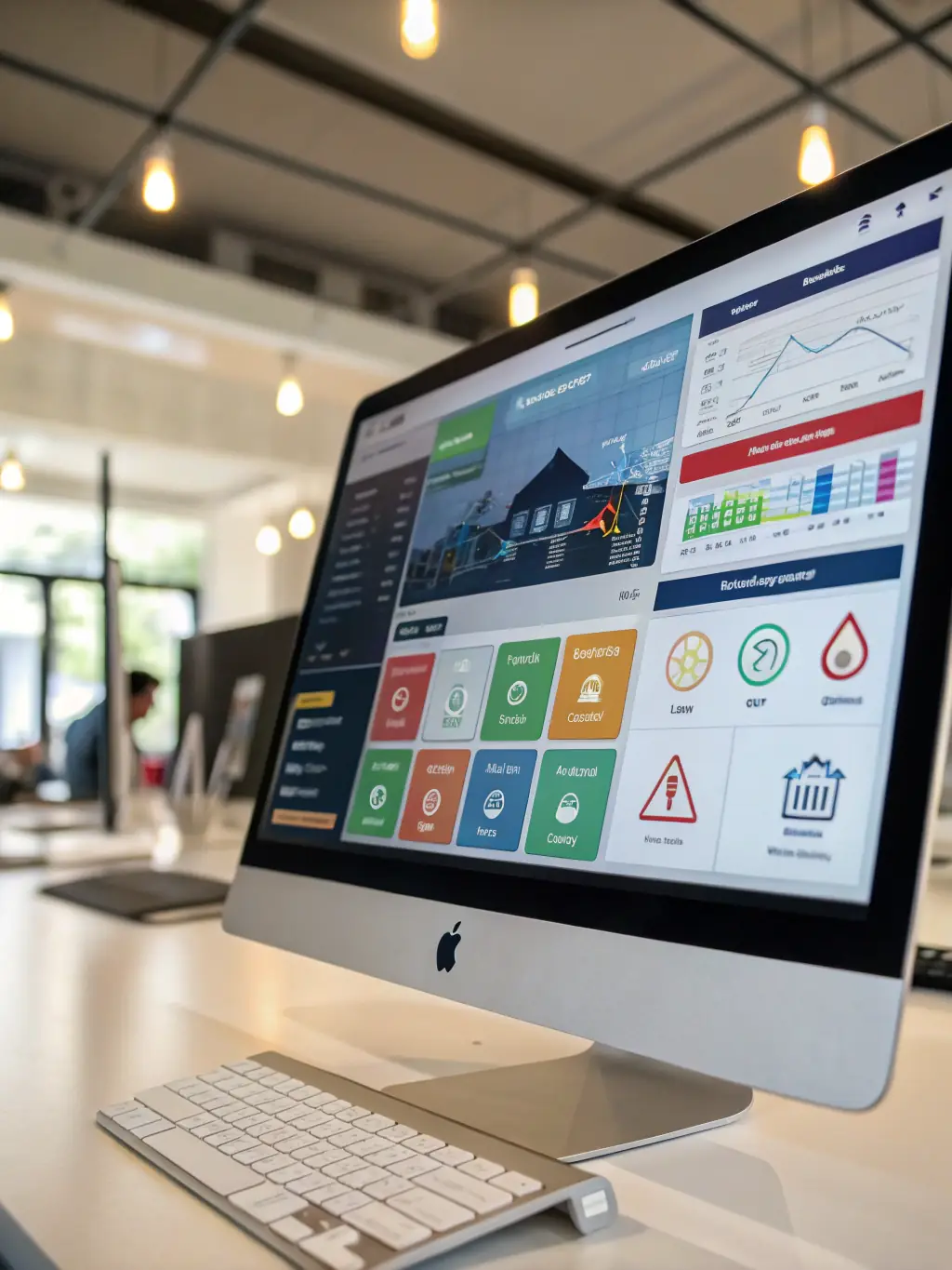 An image showing a secure, integrated system with various software applications working together seamlessly, highlighting the interoperability of Pantheon's automation platforms.