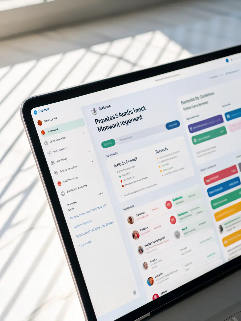 An intuitive project management interface displaying Athena's AI-powered task prioritization and team collaboration tools.